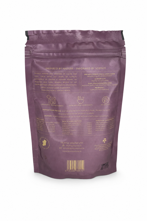 Truffle Hound Advanced Digestive Health pouch, back view